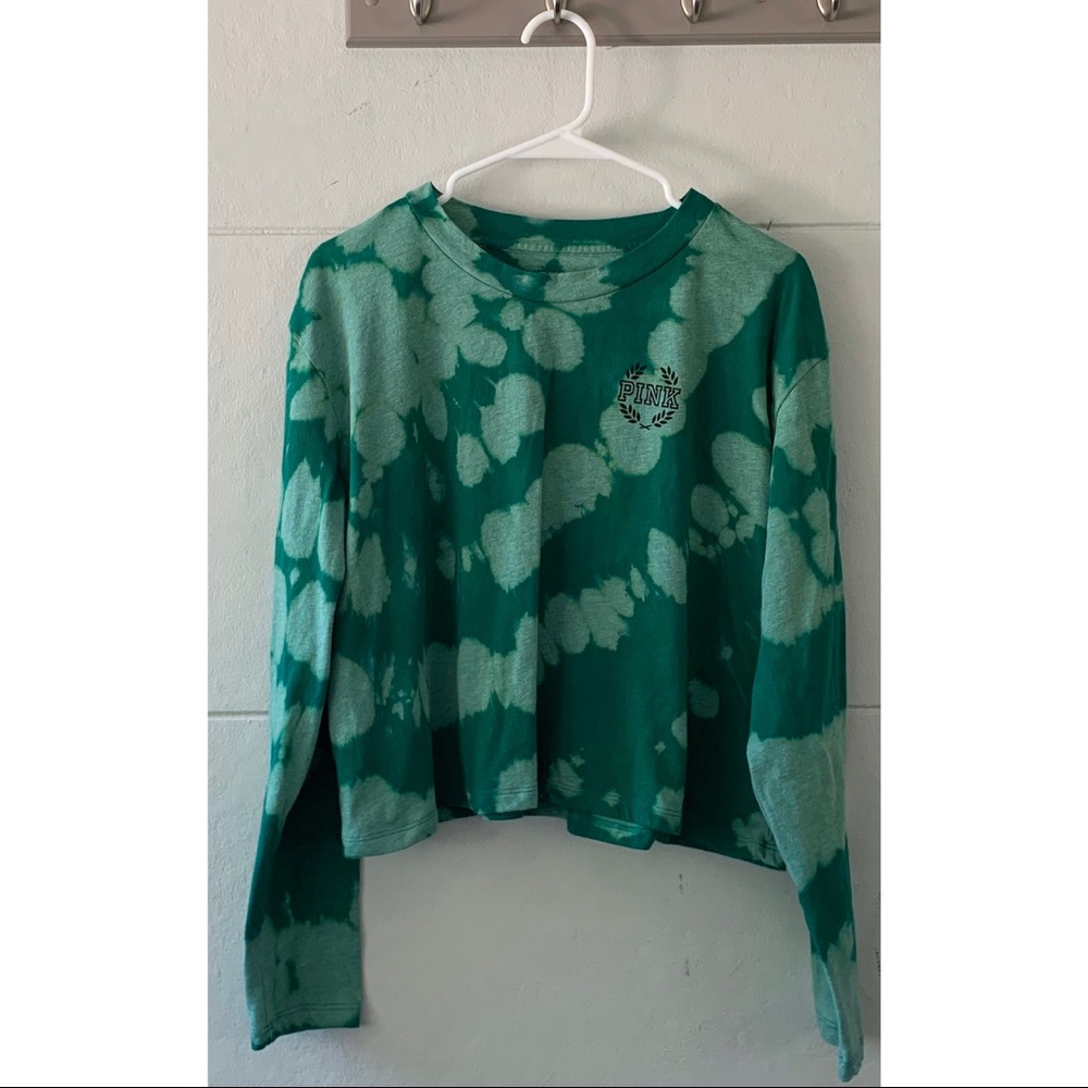 Victoria Secret PINK Reverse Tie Dye Crop Top